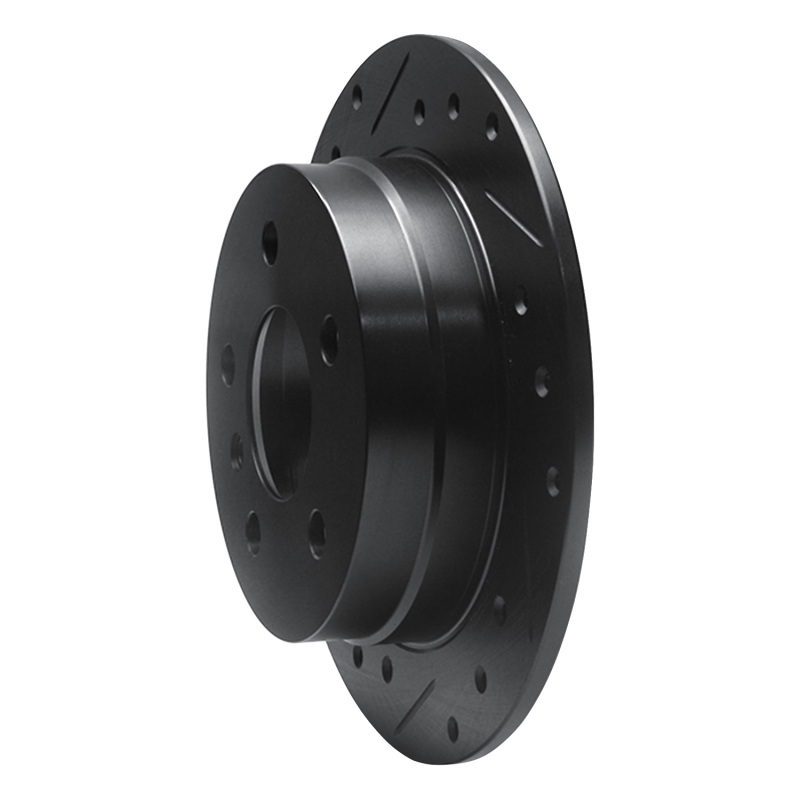 Mercedes-Benz B200 Brake Rotor (1) - Rear Left - R1 Concepts - Drilled & Slotted - Black - `06-`11